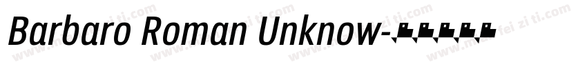 Barbaro Roman Unknow字体转换